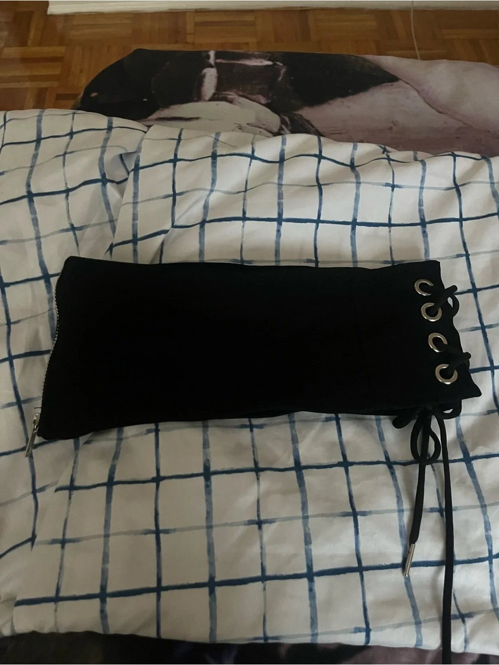 Black Lace-Up Corset Waist Belt